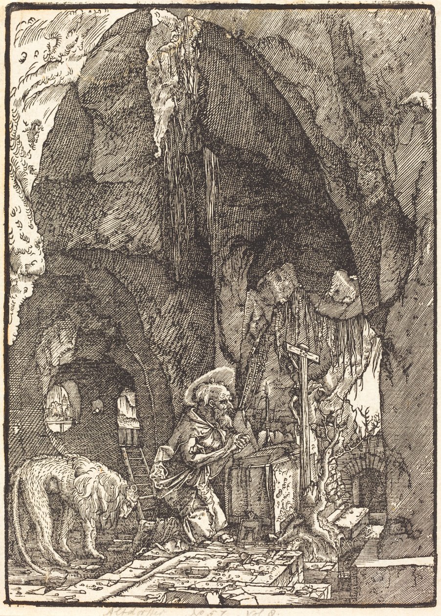 Der heilige Hieronymus in einer Höhle von Albrecht Altdorfer