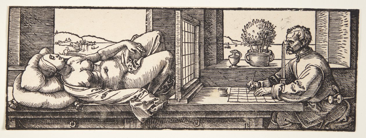 Zeichner, der einen Akt zeichnet von Albrecht Dürer