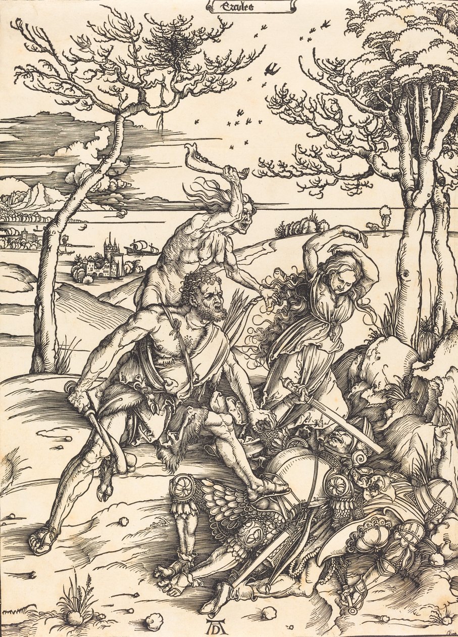 Herkules besiegt Cacus, ca. 1496 von Albrecht Dürer