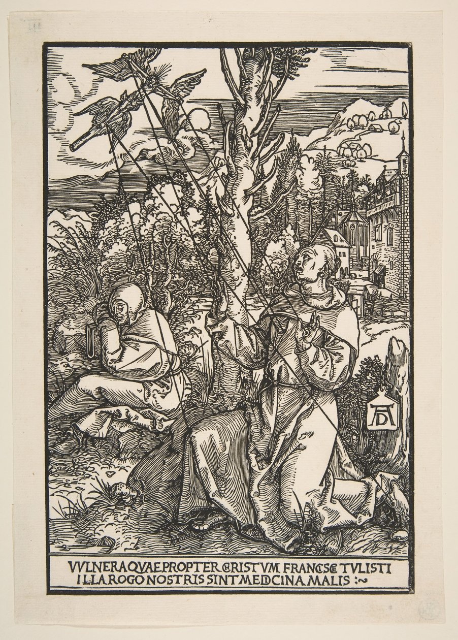 Der heilige Franziskus empfängt die Stigmata von Albrecht Dürer
