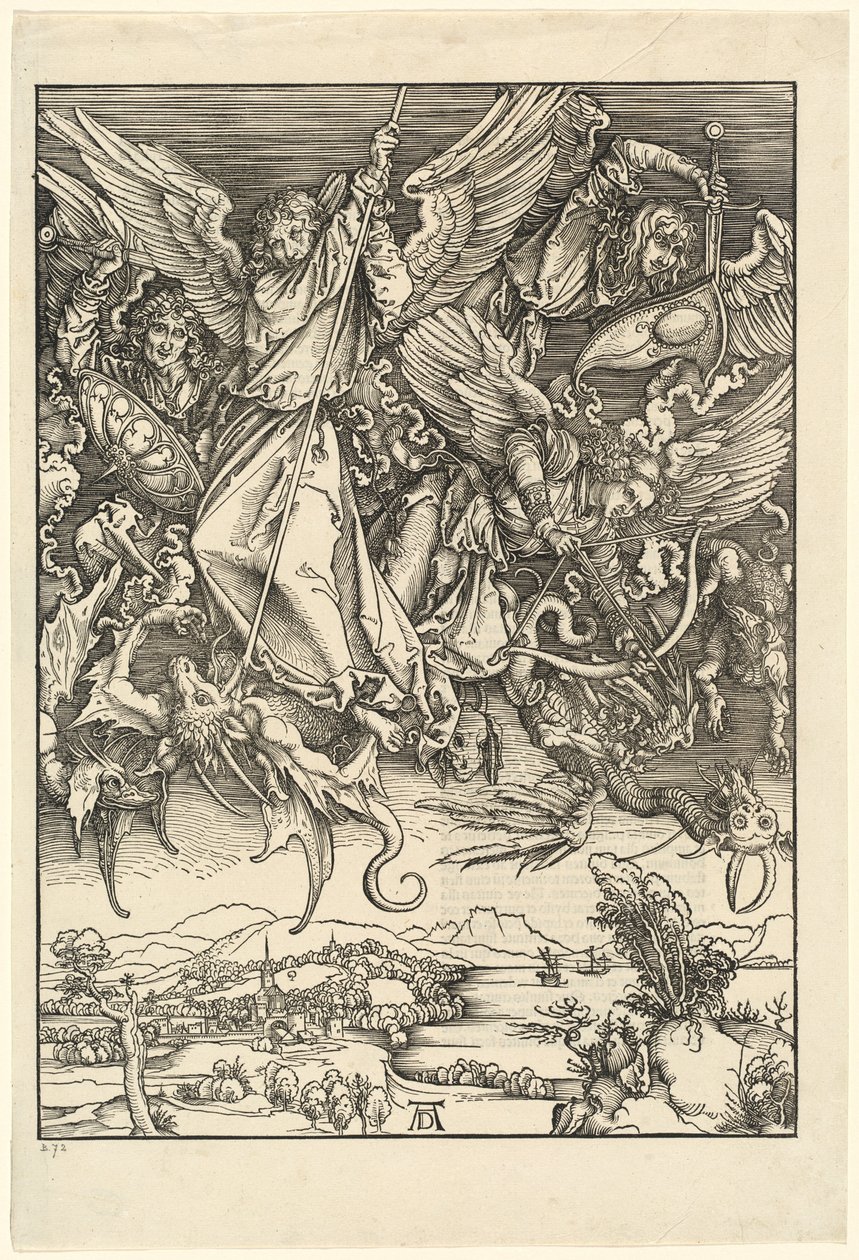 Der heilige Michael kämpft gegen den Drachen von Albrecht Dürer