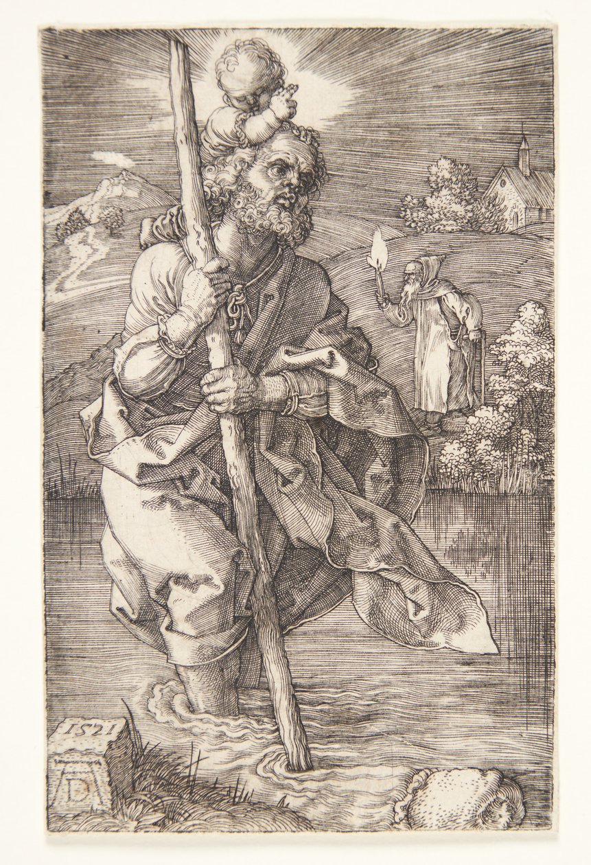 St. Christophorus nach rechts gewandt von Albrecht Dürer