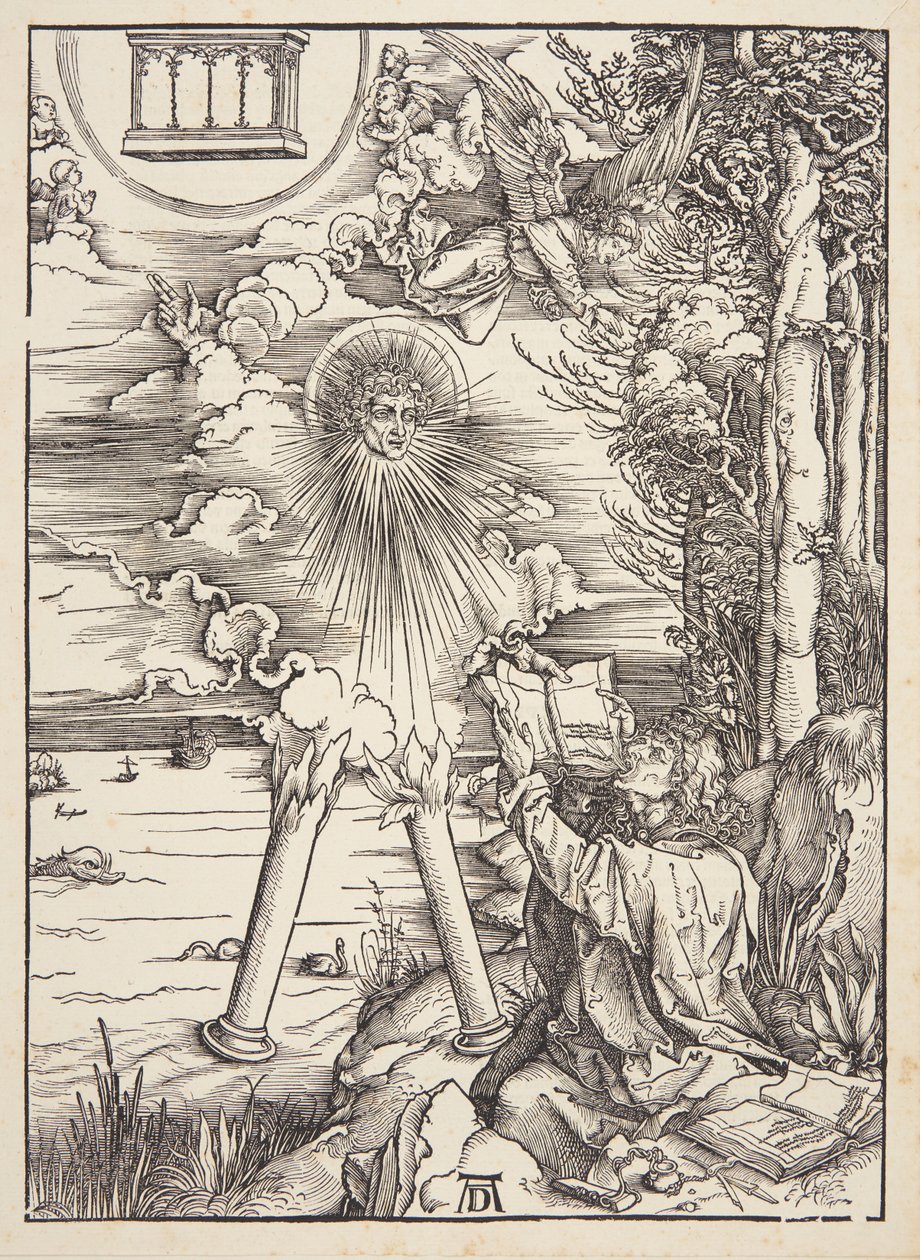 St. Johannes verschlingt das Buch von Albrecht Dürer
