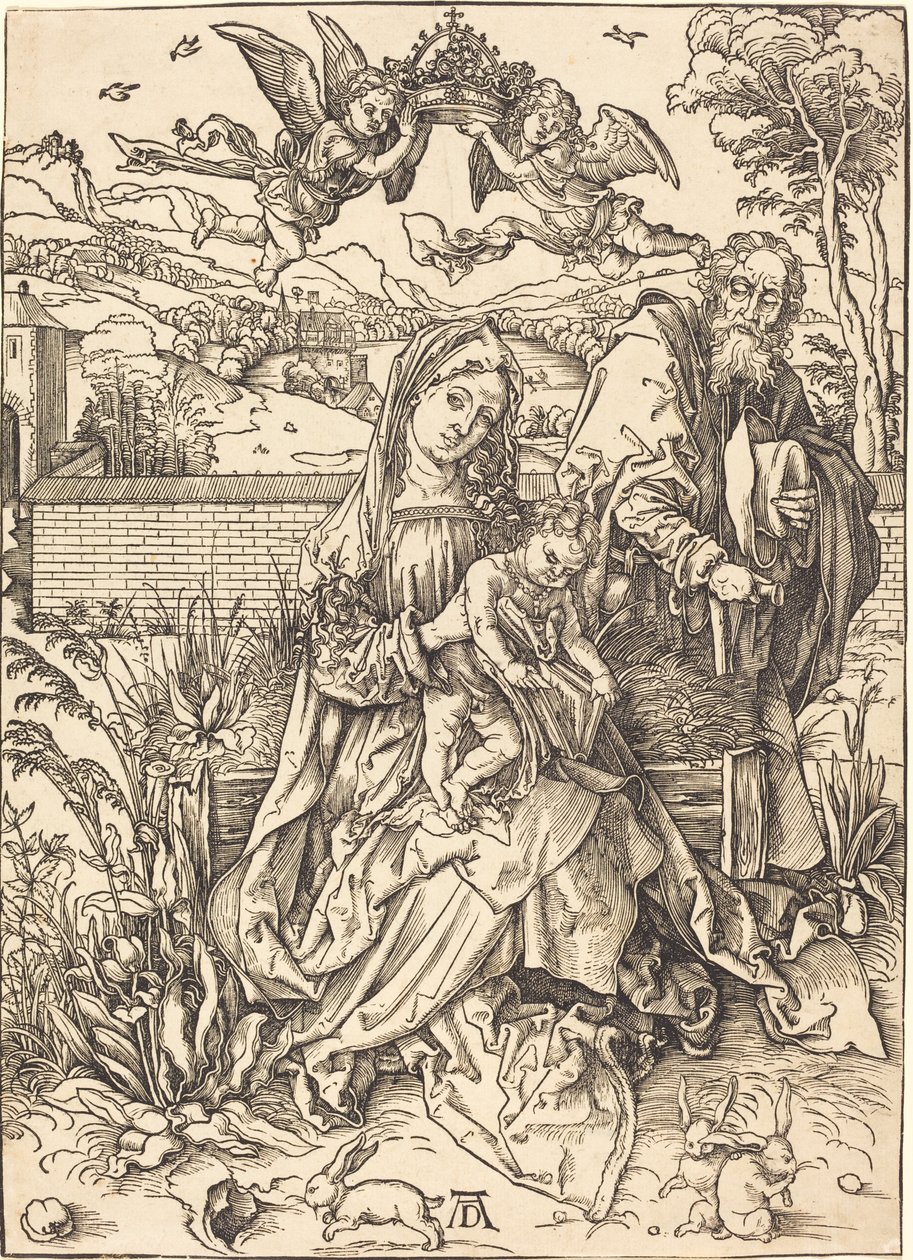 Die Heilige Familie mit den drei Hasen von Albrecht Dürer