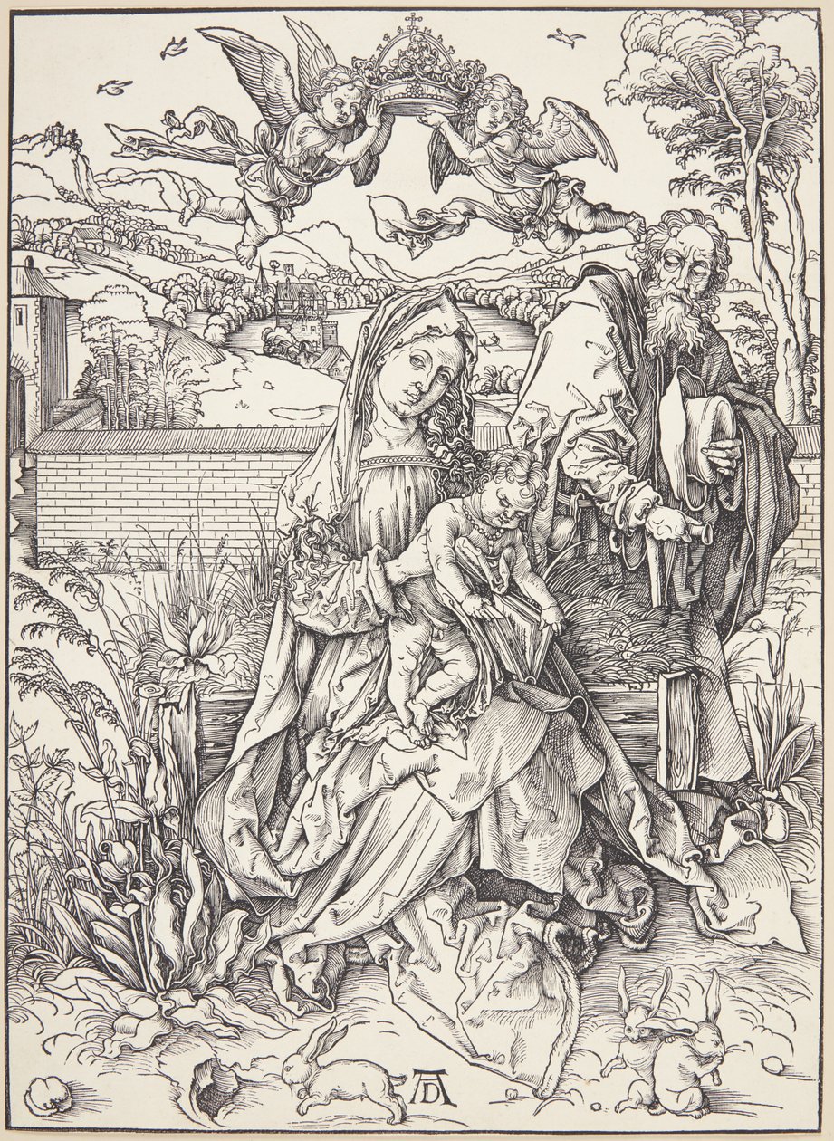 Die Heilige Familie mit drei Hasen von Albrecht Dürer