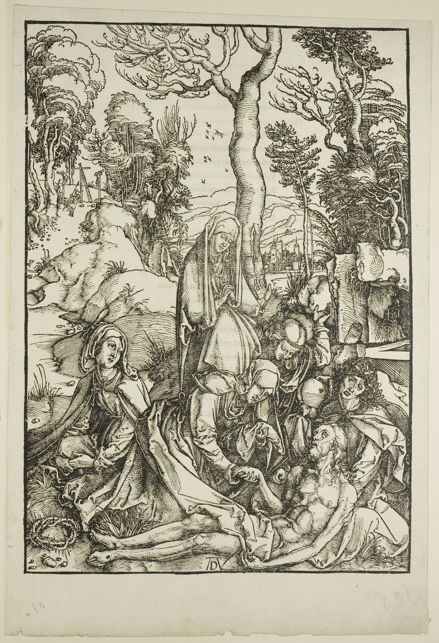 Die Beweinung, aus Die Große Passion von Albrecht Dürer