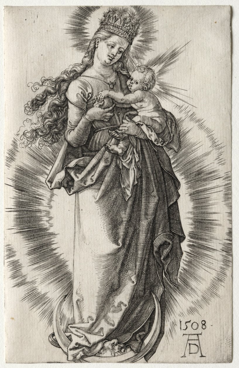 Die Jungfrau mit einer Sternenkrone von Albrecht Dürer
