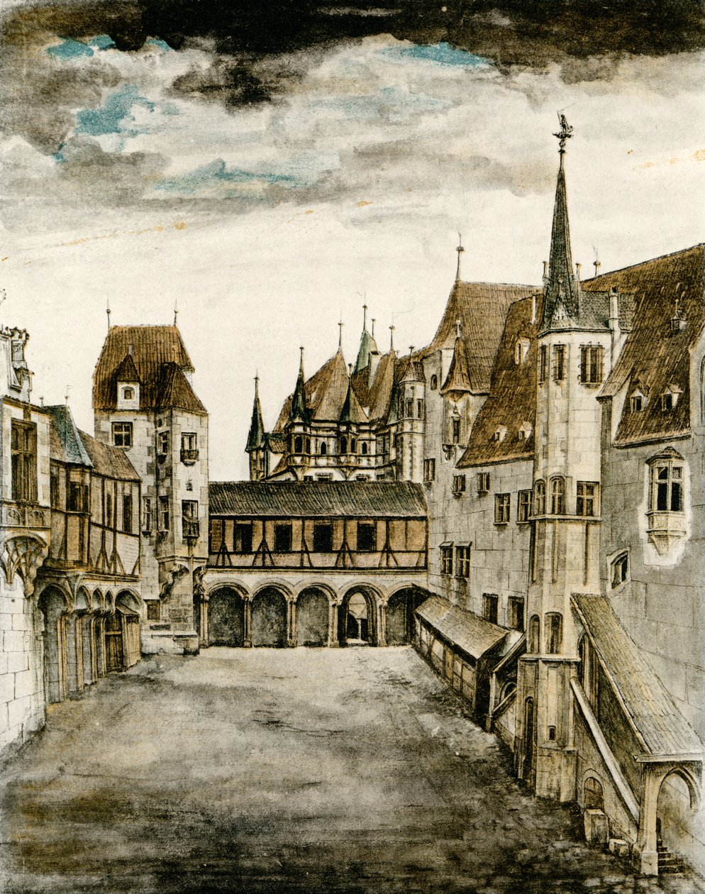 Ansicht des Burghofs von Albrecht Dürer