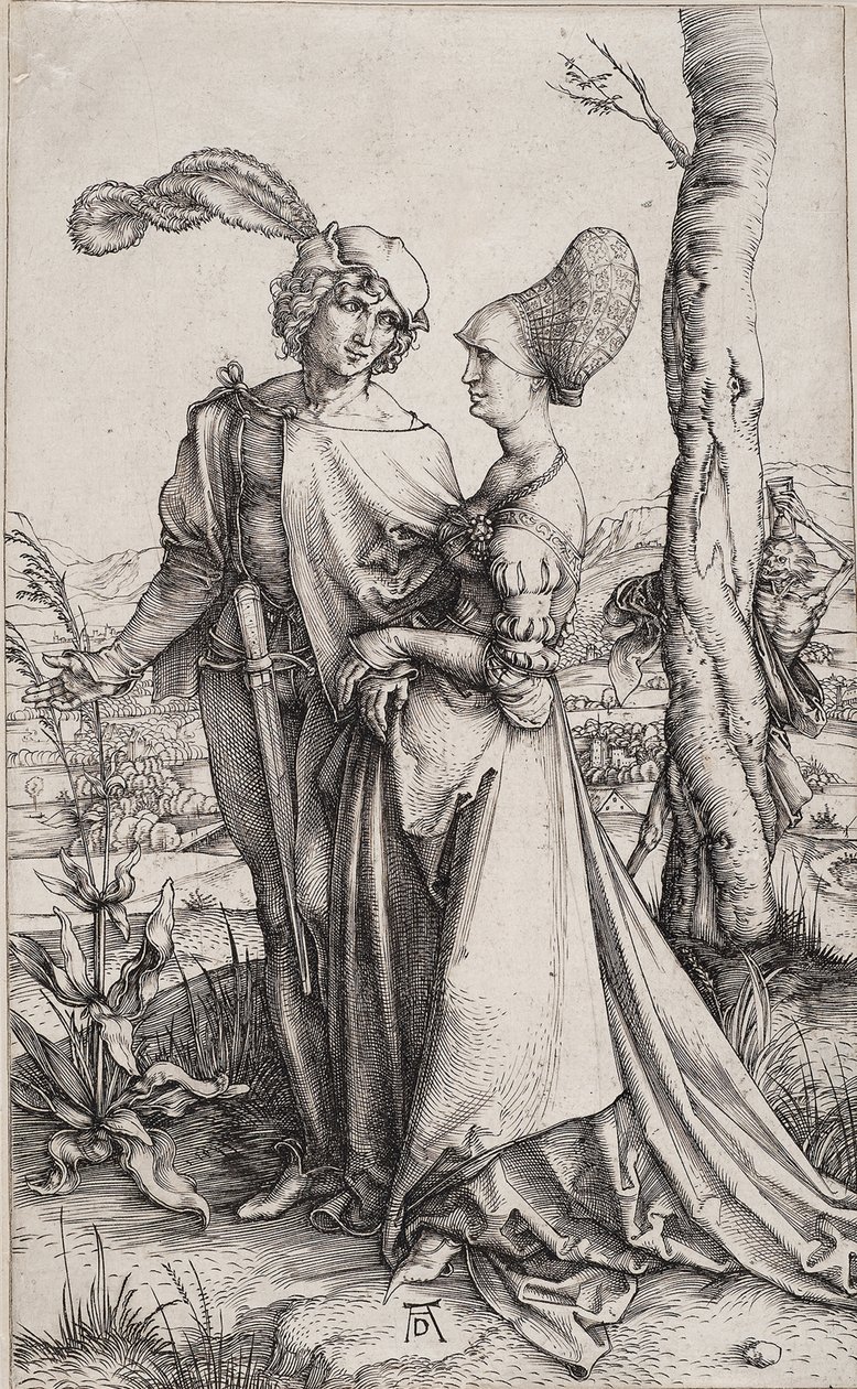 Junges Paar von Tod bedroht Die Promenade von Albrecht Dürer