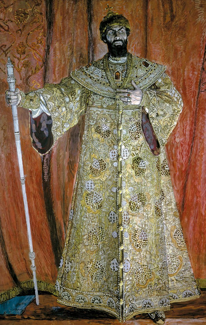 Porträt von Feodor Chaliapin als Boris Godunov von Aleksandr Jakovlevic Golovin