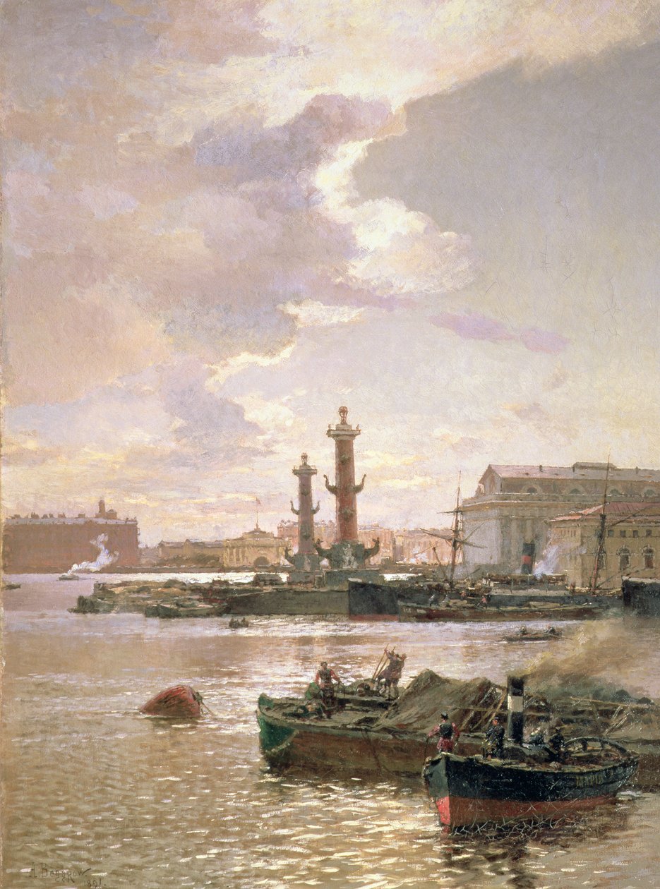 Börse in St. Petersburg, 1891 von Aleksandr Karlovich Beggrov