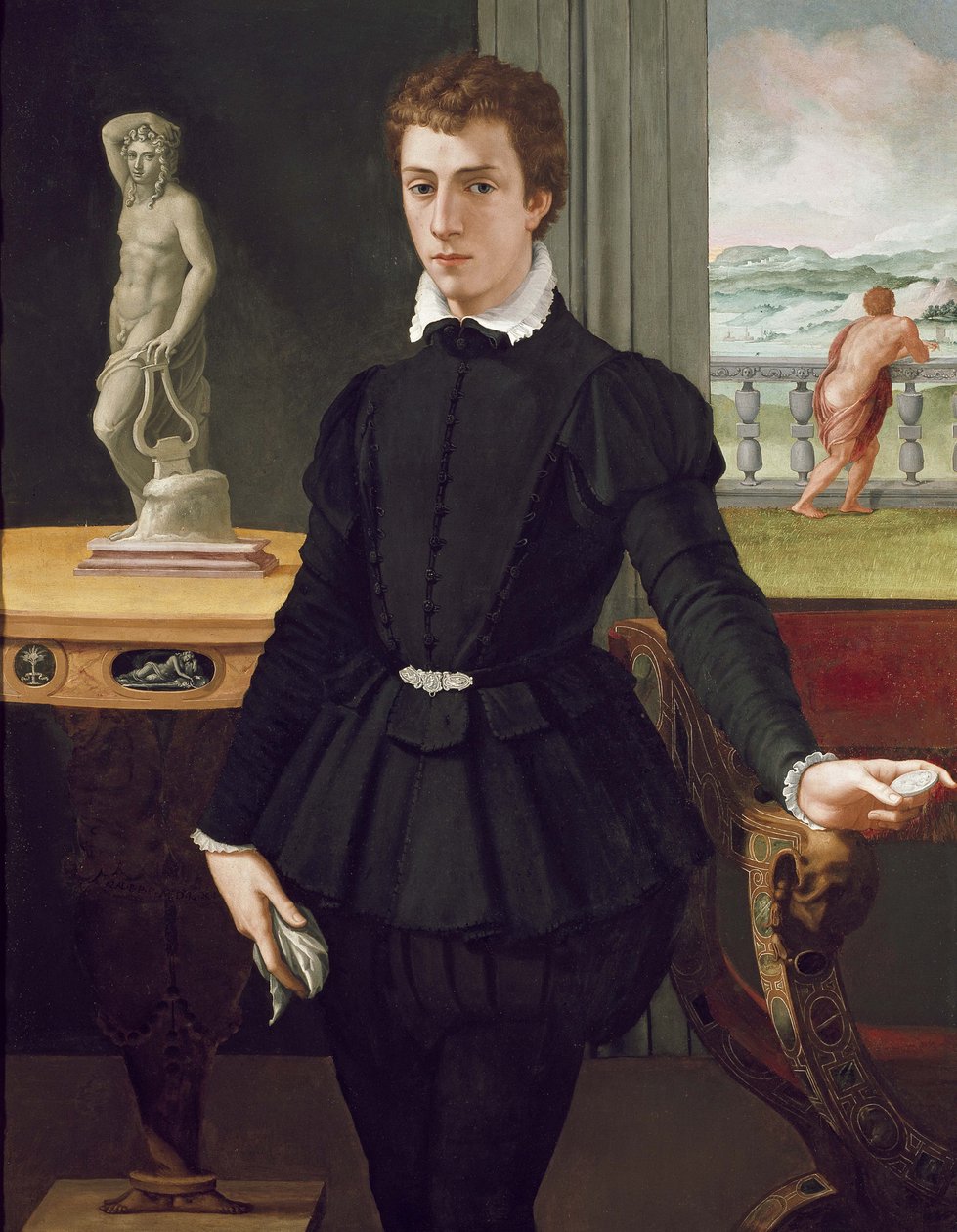 Porträt eines jungen Mannes, nach 1560 von Alessandro Allori