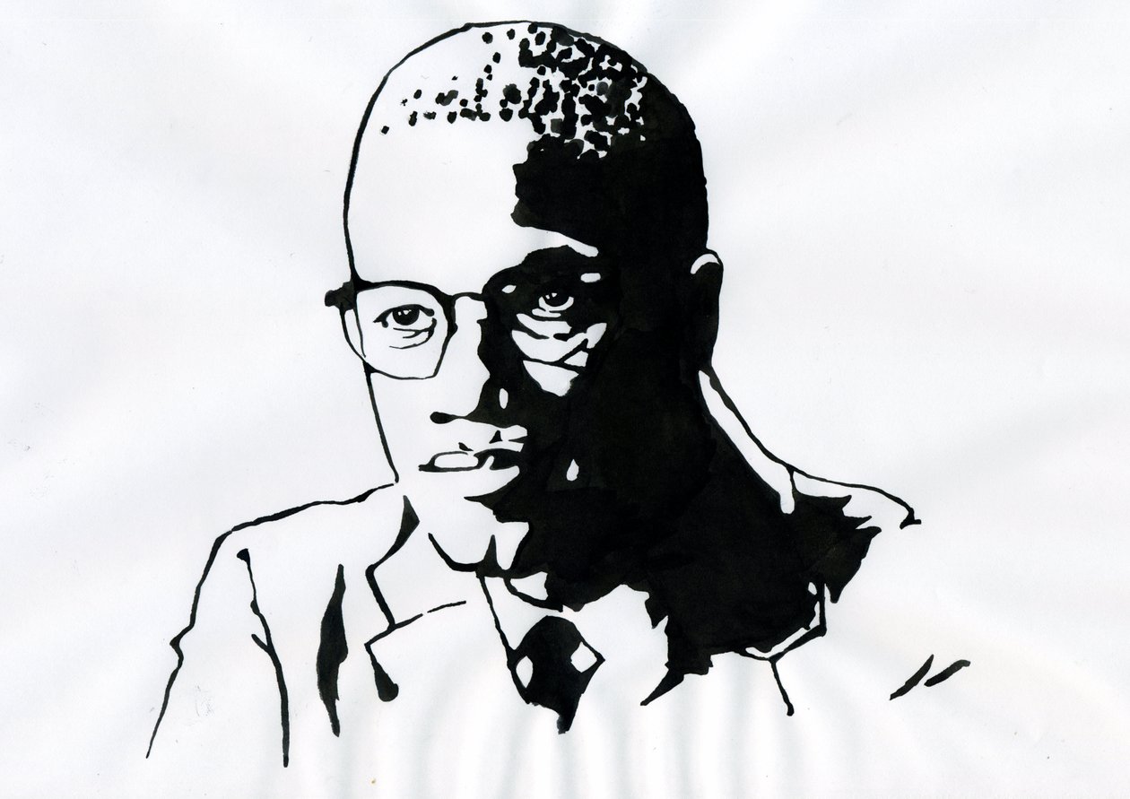 Malcolm X (1925-1965) Afroamerikanischer Aktivist von Alessandro Lonati