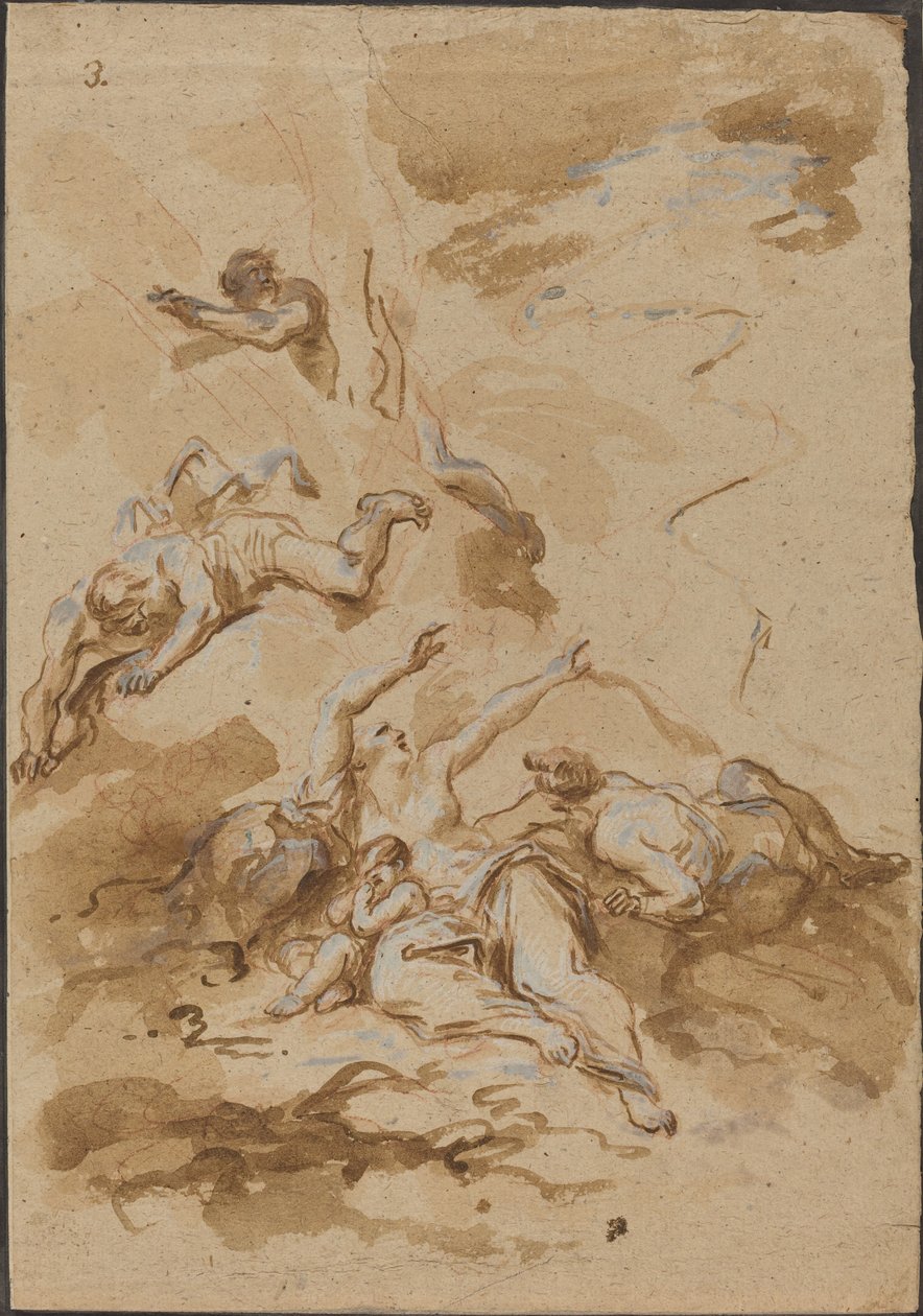 Figuren in einem Sturm von Alessandro Magnasco