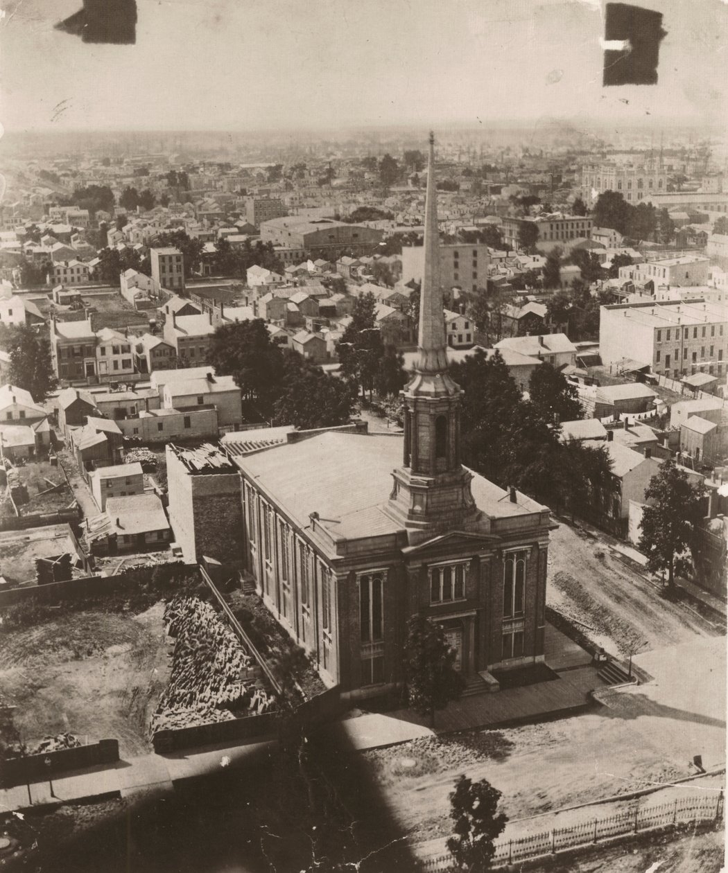 Blick nach Südsüdwesten vom Kuppel des Gerichtsgebäudes in Chicago von Alexander Hesler