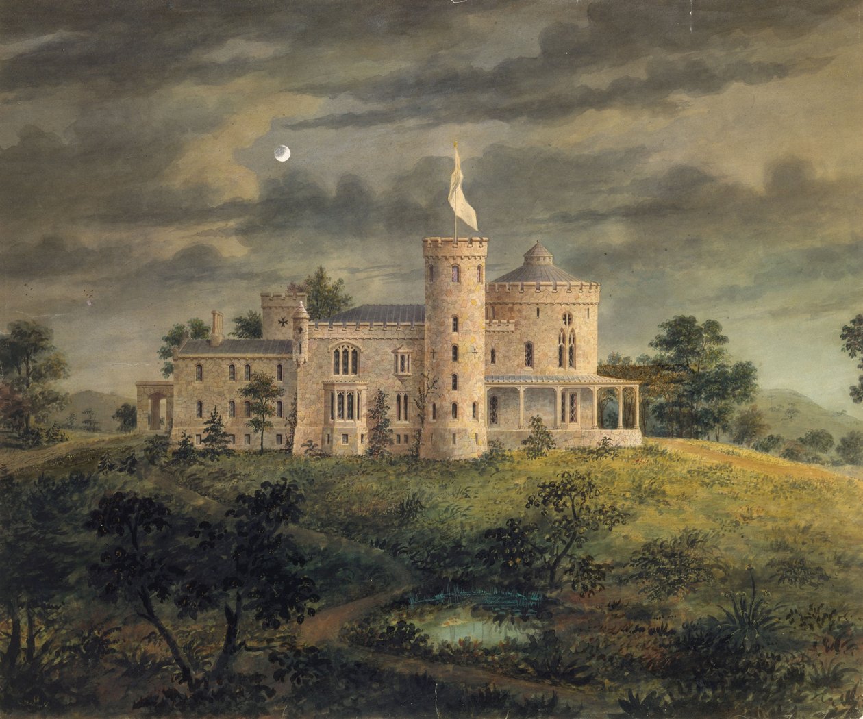 Ericstan, Tarrytown, 1855 von Alexander Jackson Davis