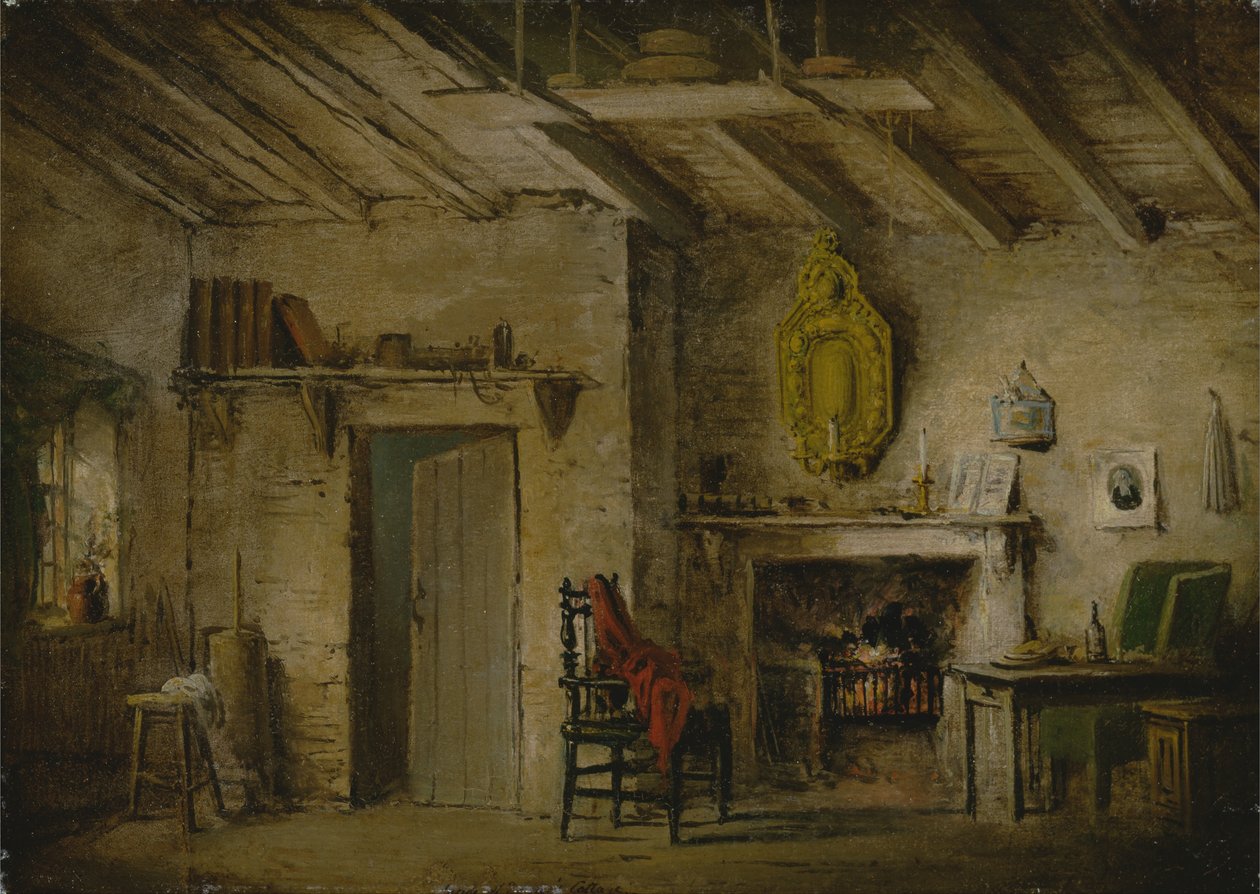 Bühnenbild für Heart of Midlothian; Deans Cottage von Alexander Nasmyth