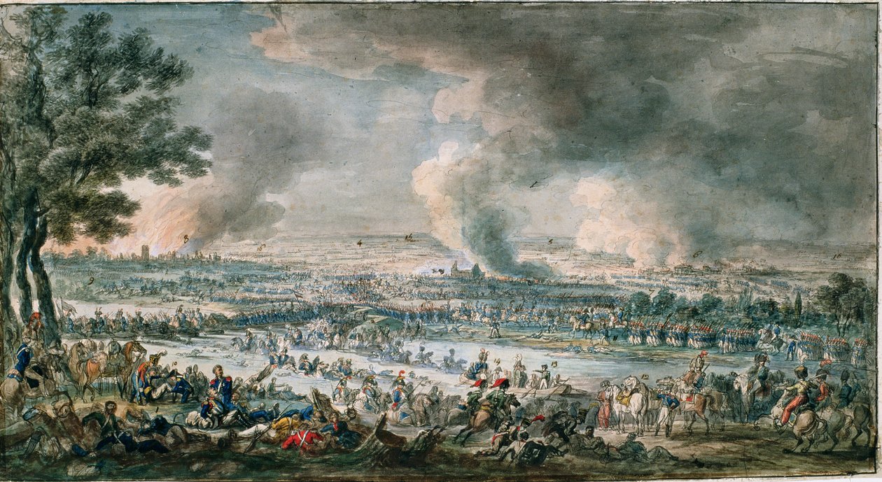 Die französische Armee überquert die Beresina, ca. 1812 von Alexander Osipovich Orlowski