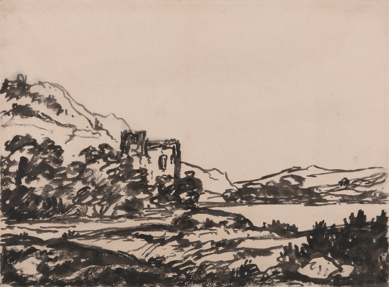 Schloss in einer Landschaft von Alexander Cozens