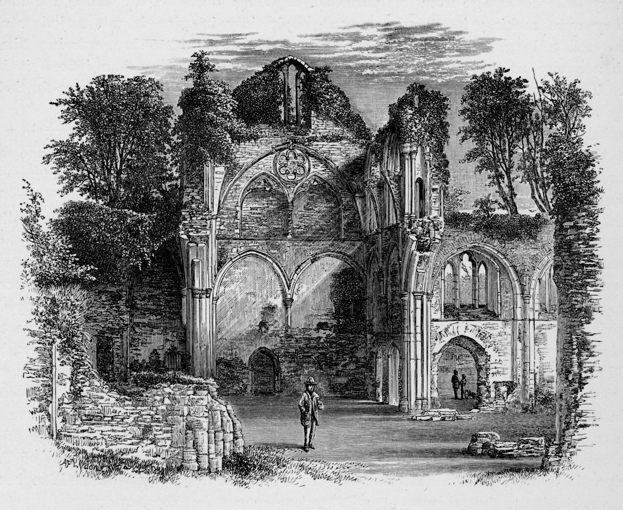 Südliches Querschiff, Netley Abbey, um 1880, 1897 von Alexander Francis Lydon