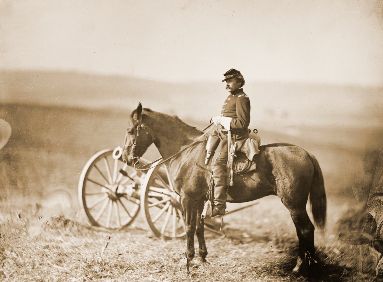 Adjutant im amerikanischen Bürgerkrieg zu Pferd von Alexander Gardner