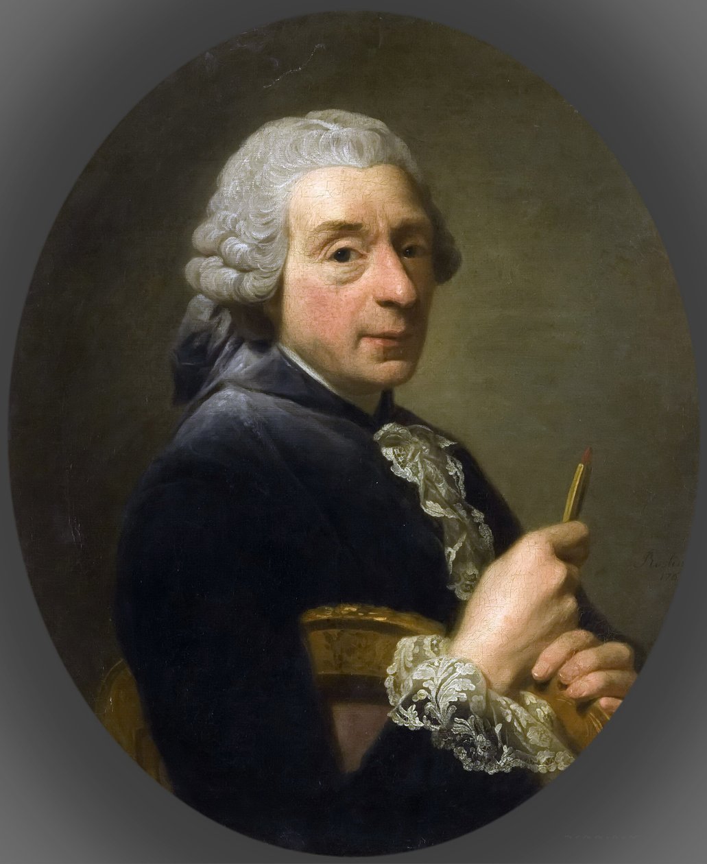 Porträt von François Boucher 1703-1770 von Alexander Roslin