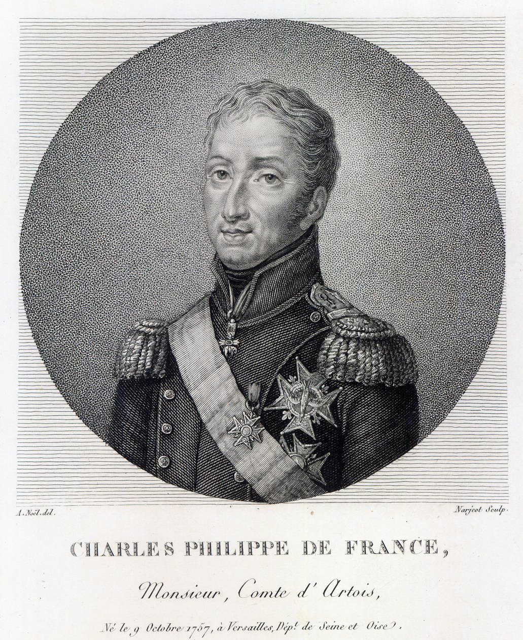 Porträt von Charles von Frankreich (1757-1836), Graf von Artois, zukünftiger Charles X. König von Frankreich und Navarra von Alexandre Jean Noel