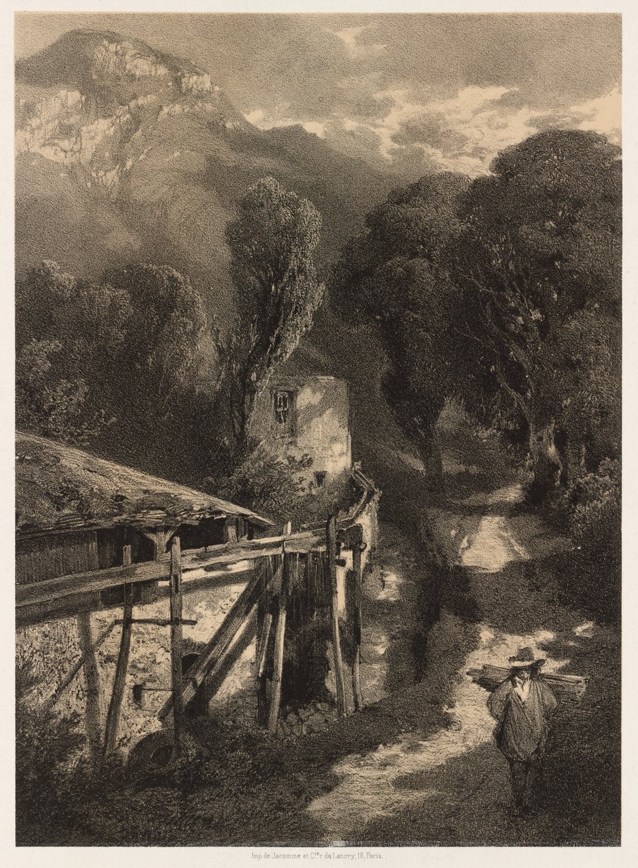 Die Simplonstraße, Meillerie, Frankreich von Alexandre Calame