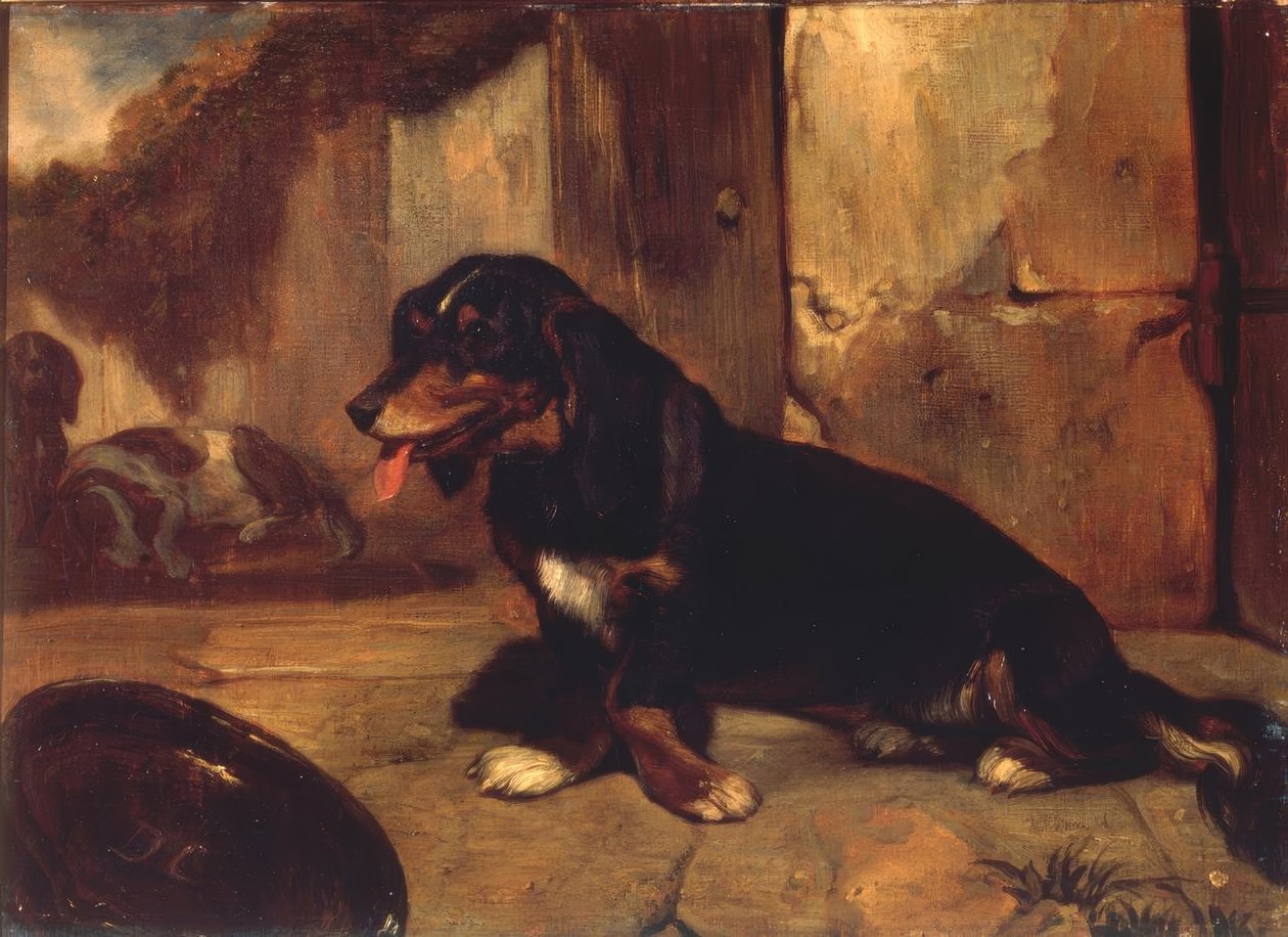 Basset-Hund von Alexandre Gabriel Decamps