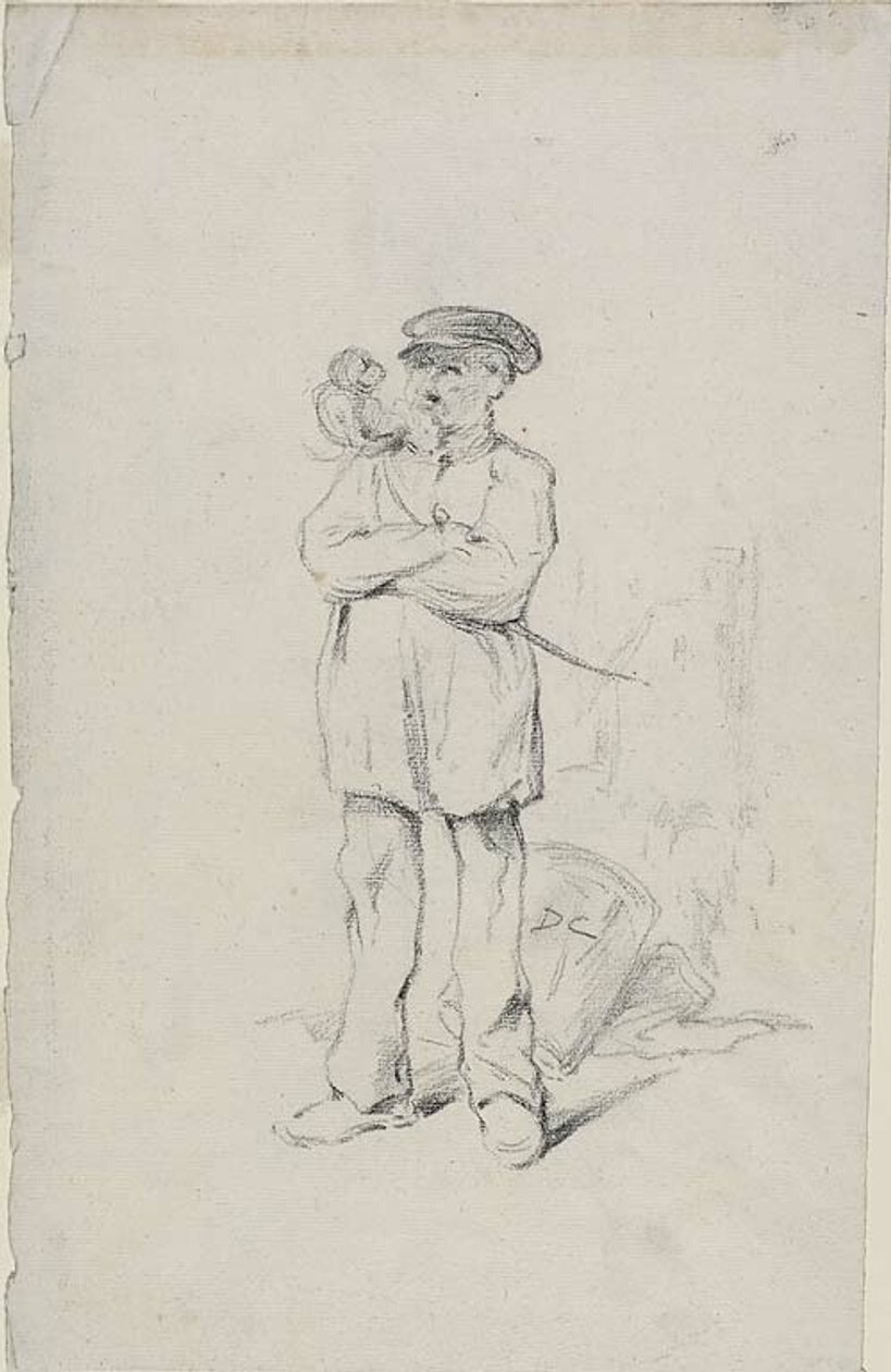 Matrose mit einem Affen von Alexandre Gabriel Decamps