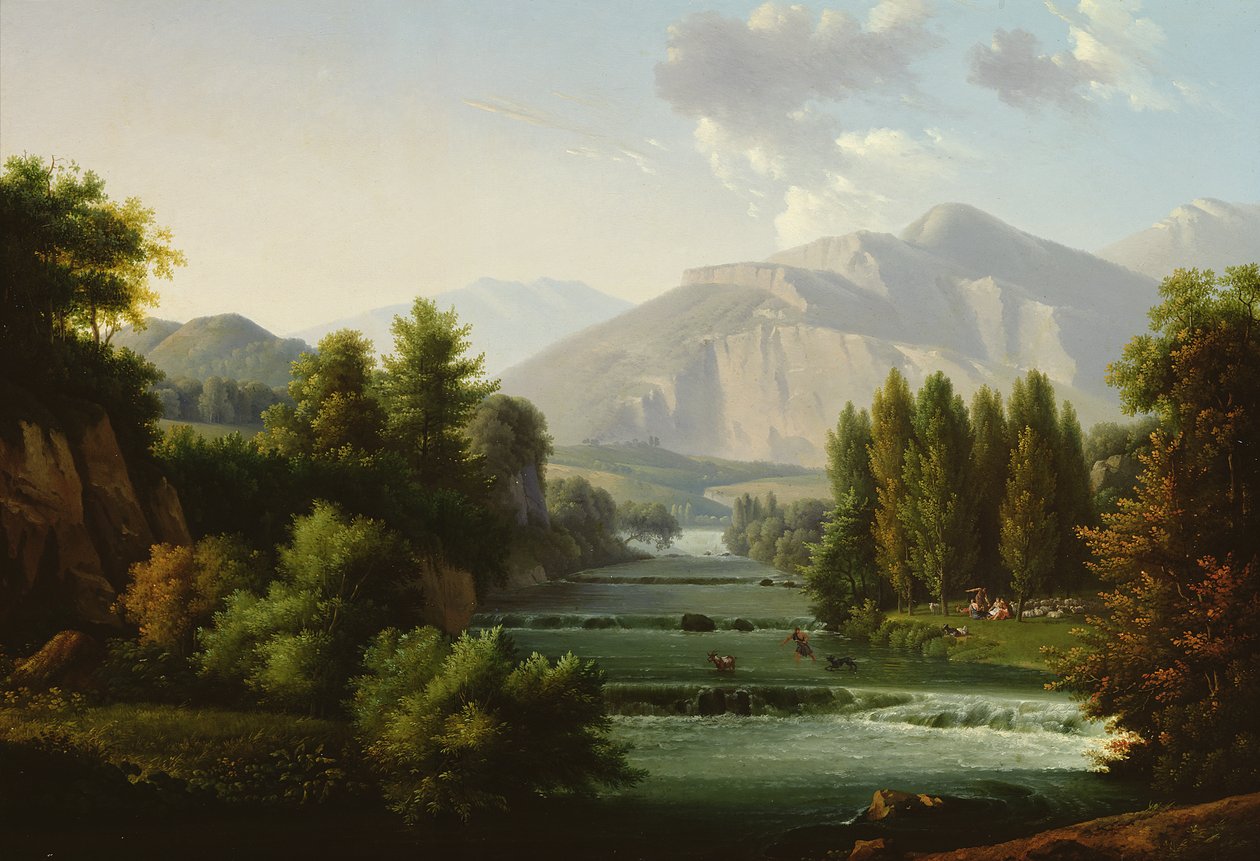 Gebirgige Landschaft von Alexandre Hyacinthe Dunouy