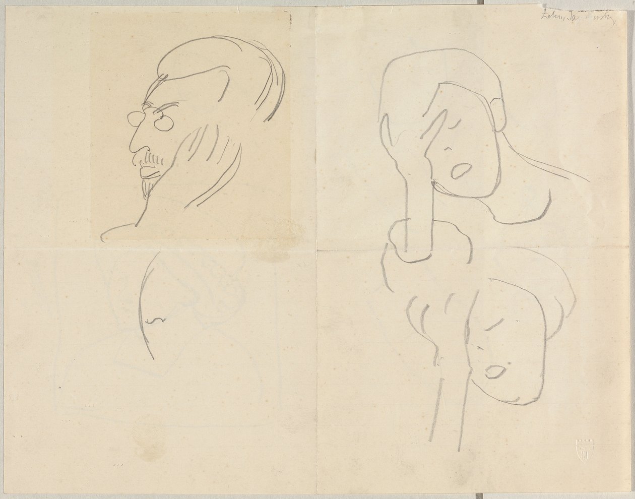 Bildnisskizze Kandinsky von Alexej von Jawlensky