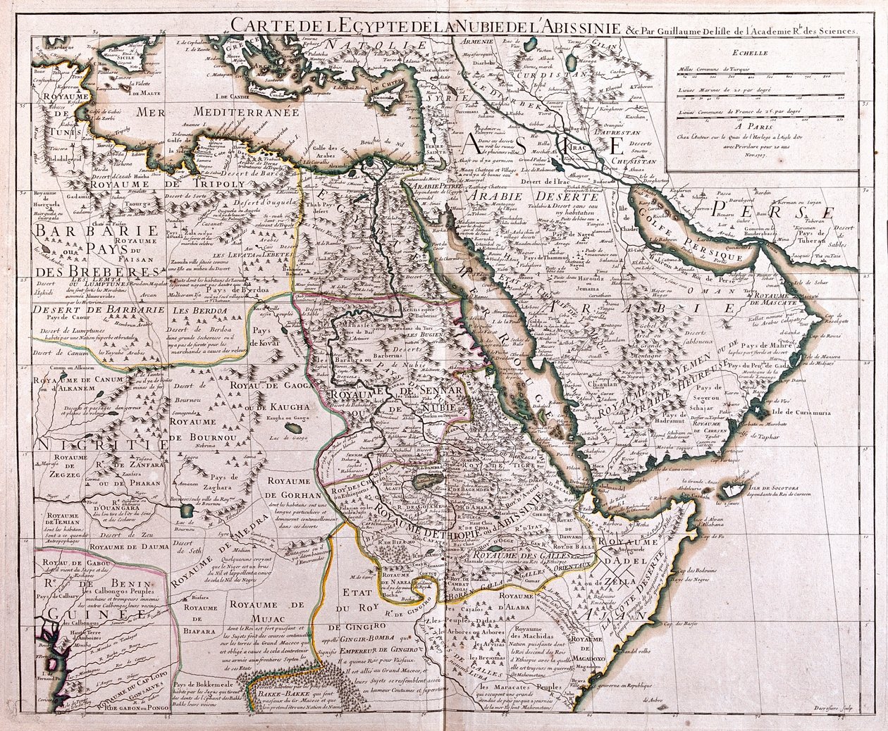 Ägypten und Abessinien von Alexis Hubert Jaillot