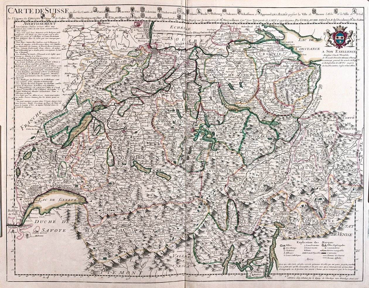 Schweiz von Alexis Hubert Jaillot