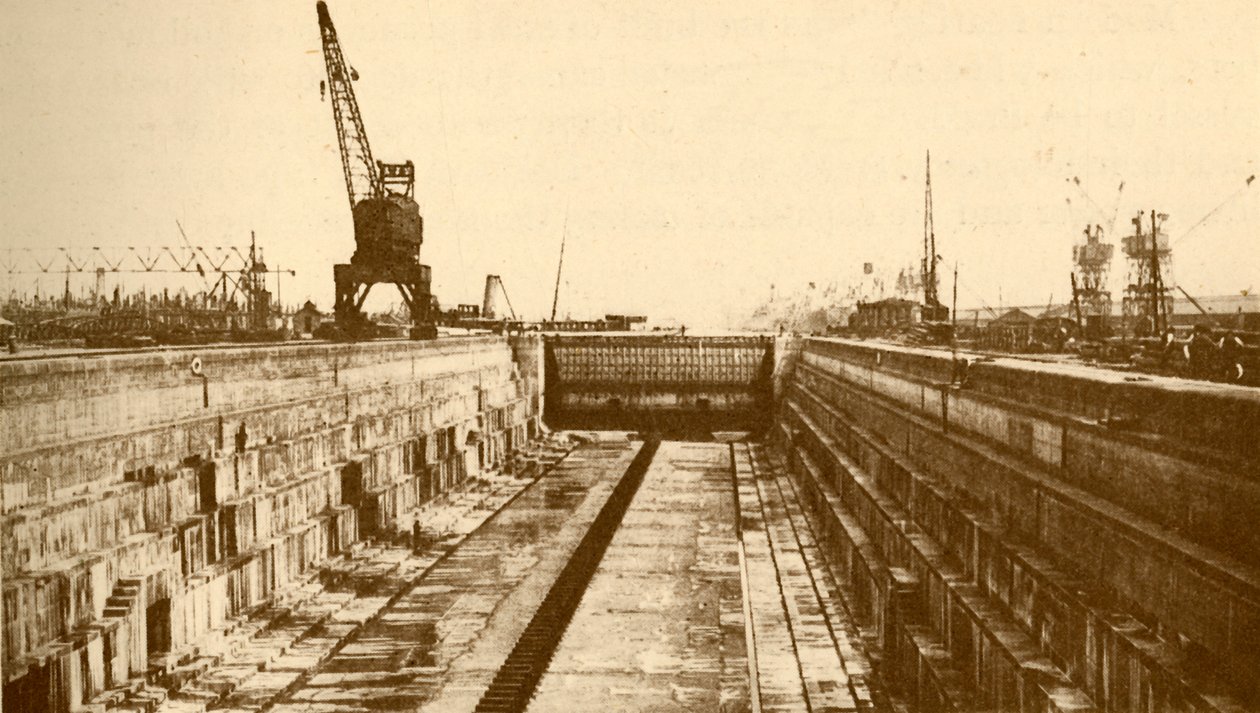 Albert Dock Erweiterung, Hafen von London, ca. 1930 von Alfieri