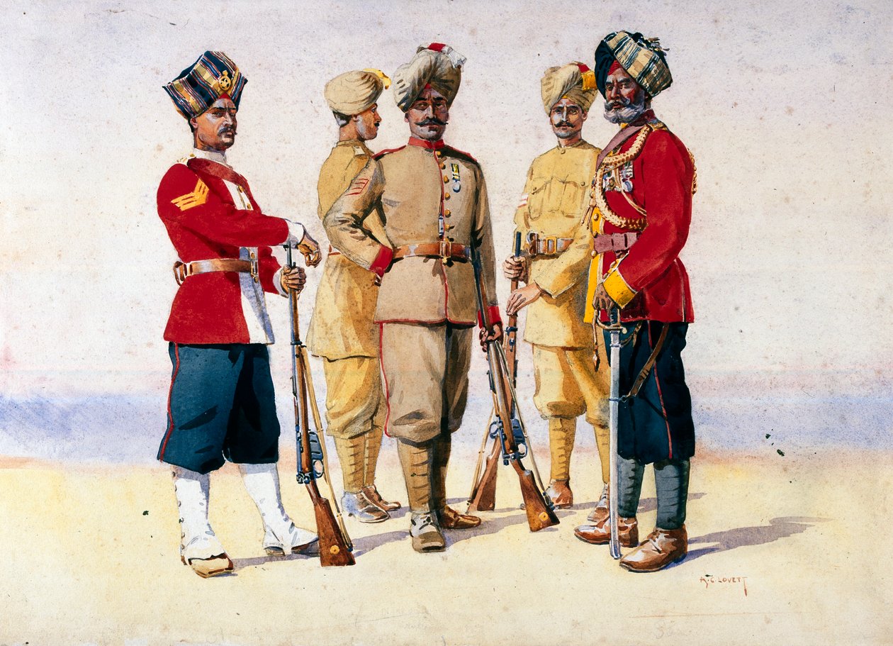 Soldaten verschiedener Regimenter, Illustration für 