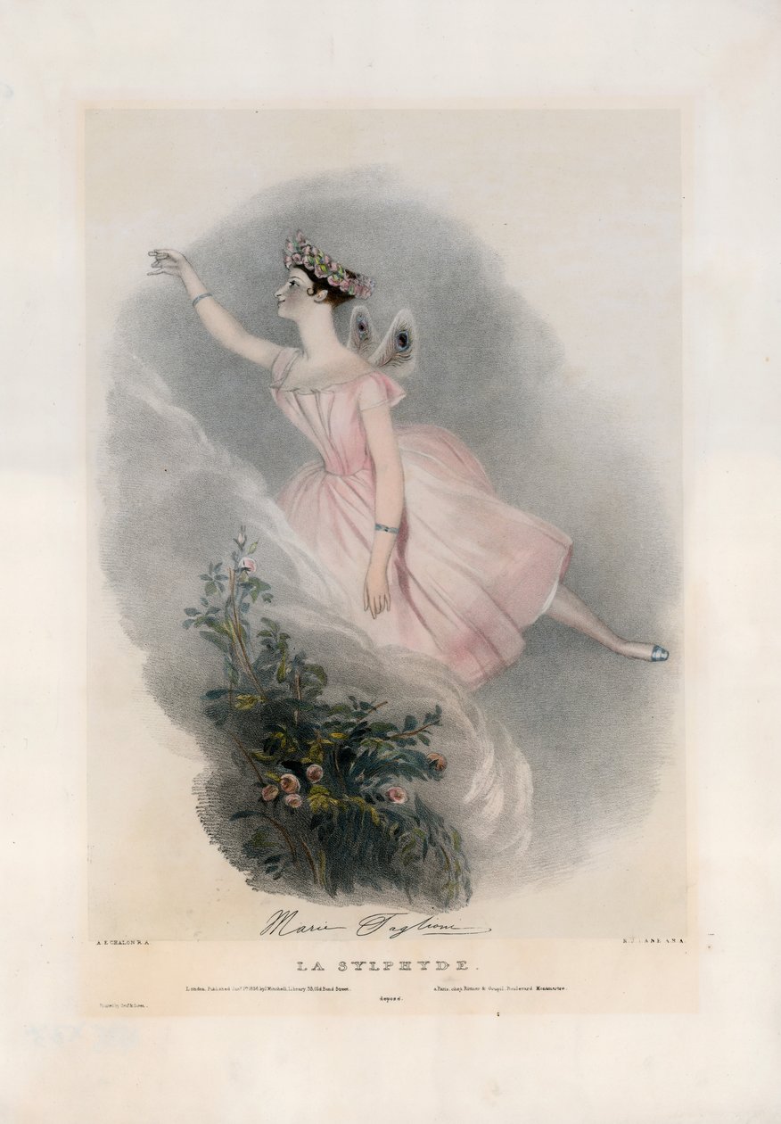 Marie Taglioni in La Sylphyde von Alfred Edward Chalon