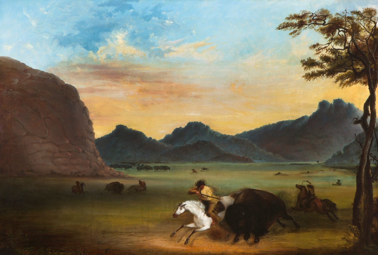 Büffeljagd von Alfred Jacob Miller