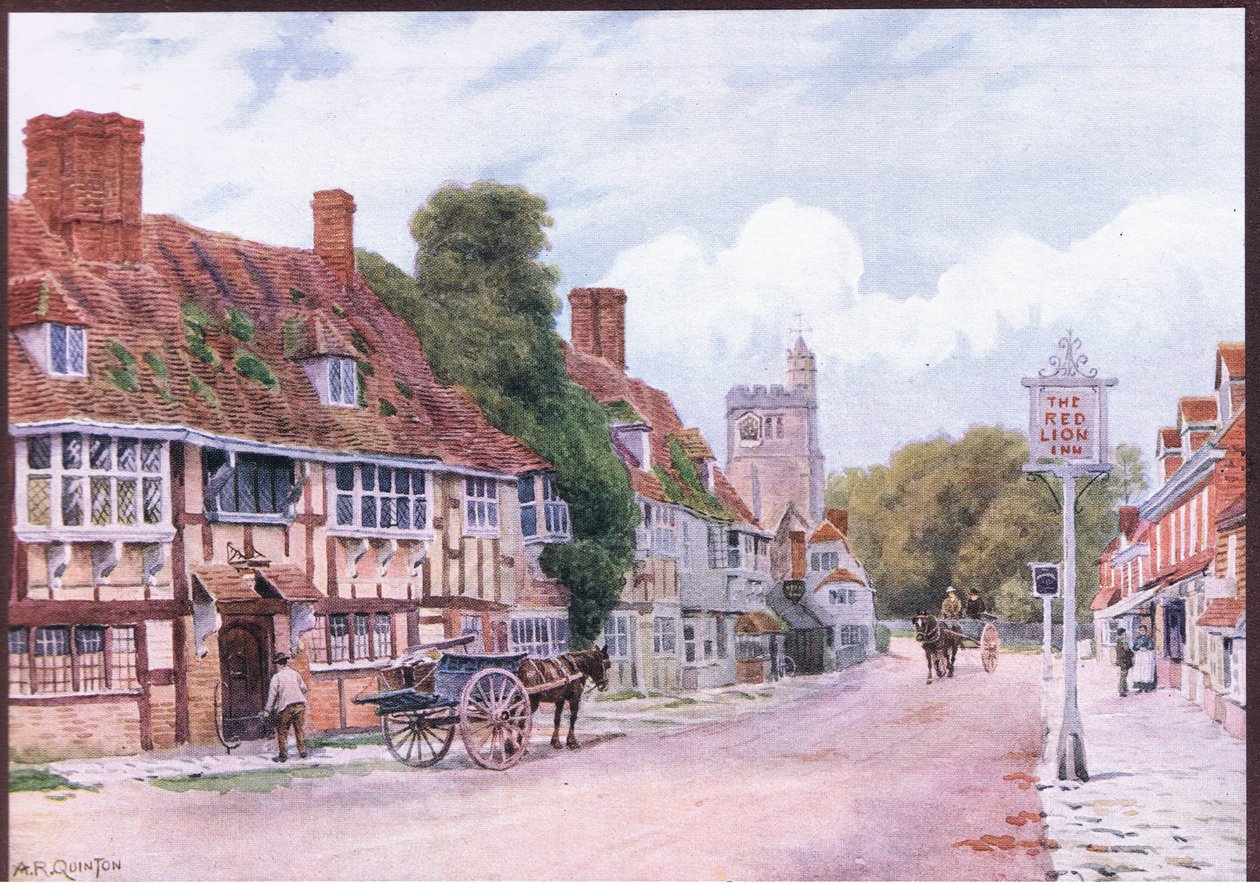 Biddenden, Kent, aus The Cottages and the Village Life of Rural England, veröffentlicht von Dent & Sons Limited, 1912 von Alfred Robert Quinton