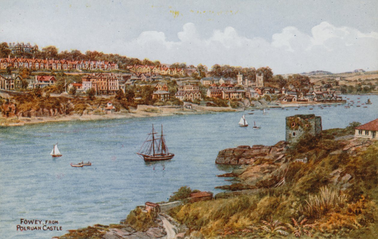 Fowey, vom Polruan Castle von Alfred Robert Quinton