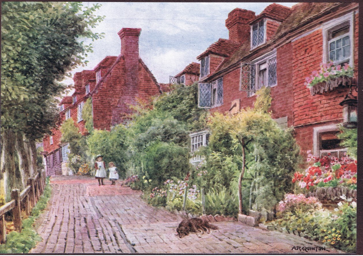 Die Spaziergänge, Groombridge, Kent, aus The Cottages and the Village Life of Rural England, veröffentlicht von Dent & Sons Limited, 1912 von Alfred Robert Quinton