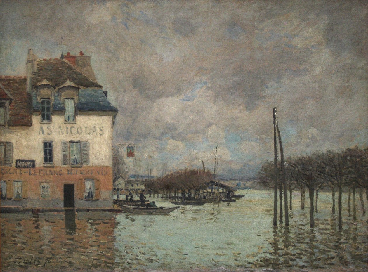 Die Überschwemmung in Port-Marly von Alfred Sisley