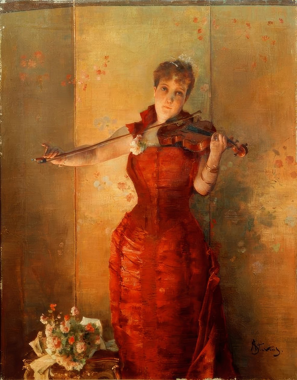 Die Geigerin von Alfred Emile Stevens