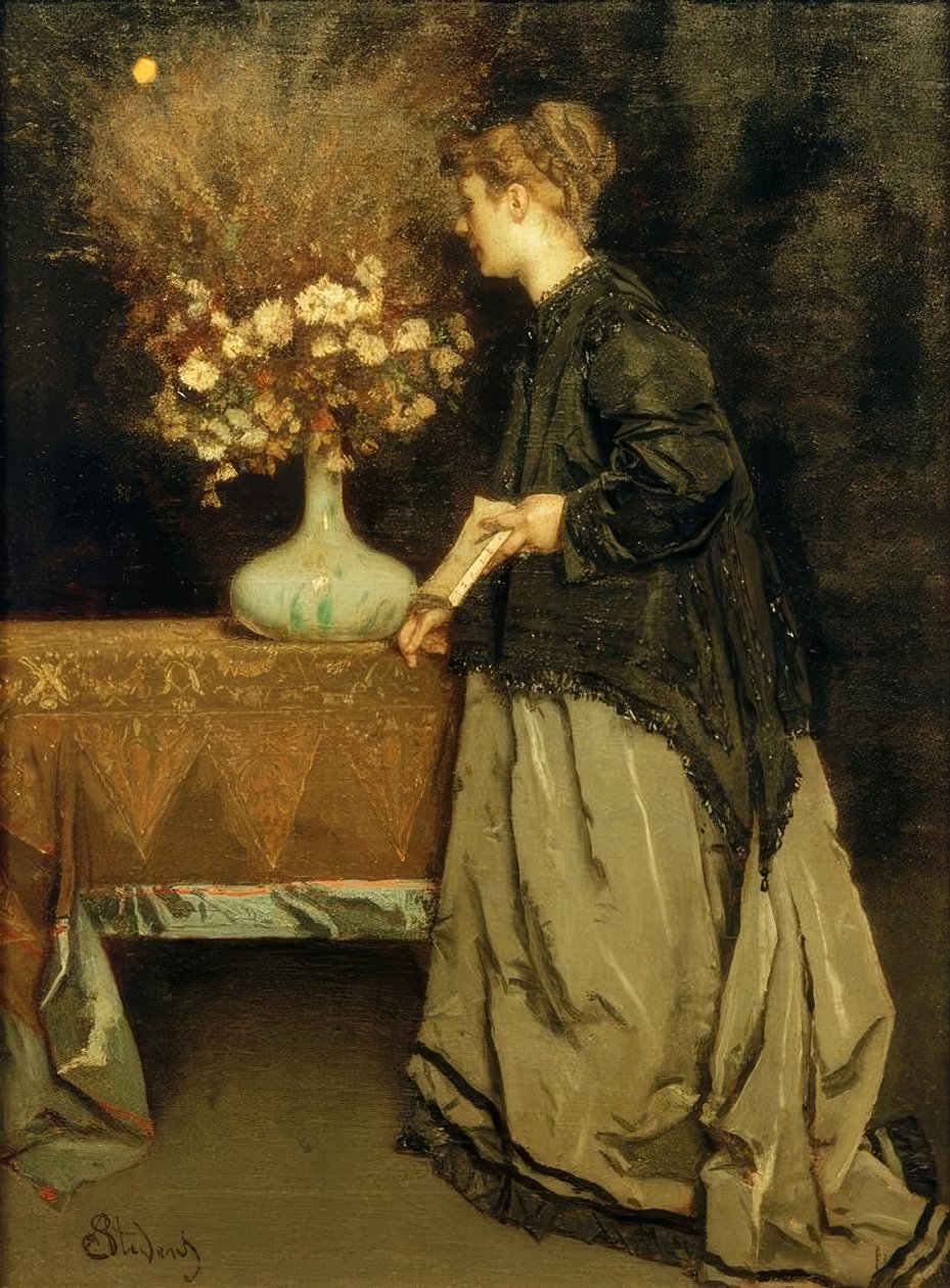 A. Stevens, Herbstblumen von Alfred Emile Stevens