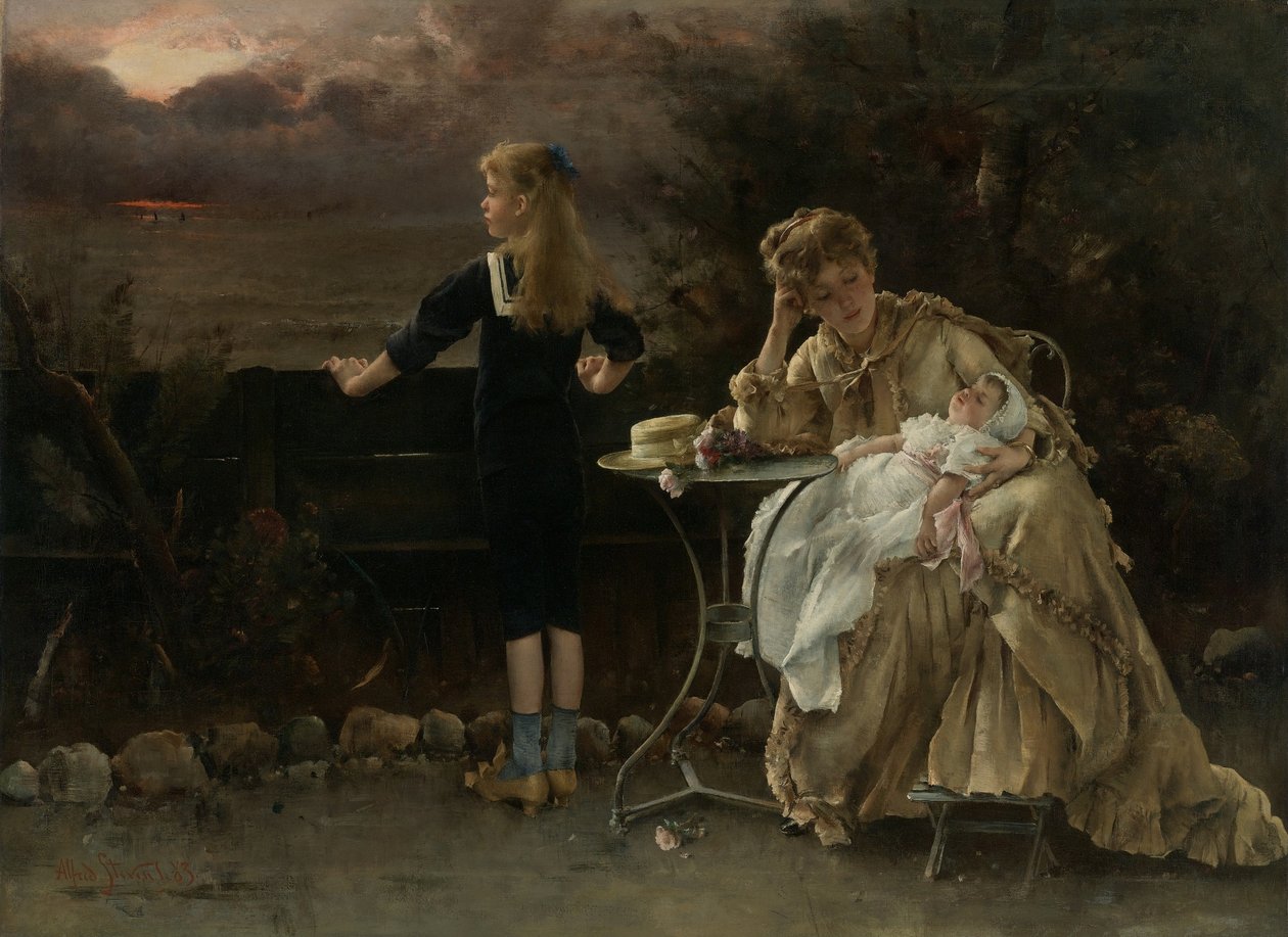 Mutter und ihre Kinder von Alfred Emile Stevens