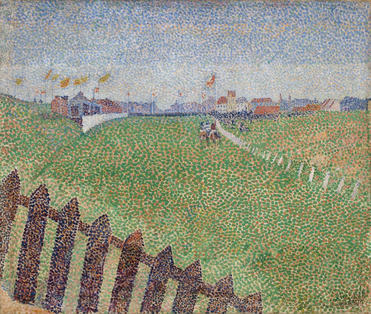 Die Wellington-Rennbahn im Nieselregen (Ostende) von Alfred William Finch