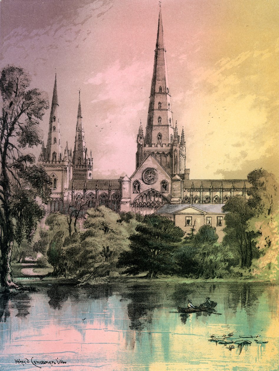Lichfield Cathedral, Staffordshire von Alfred Concanen