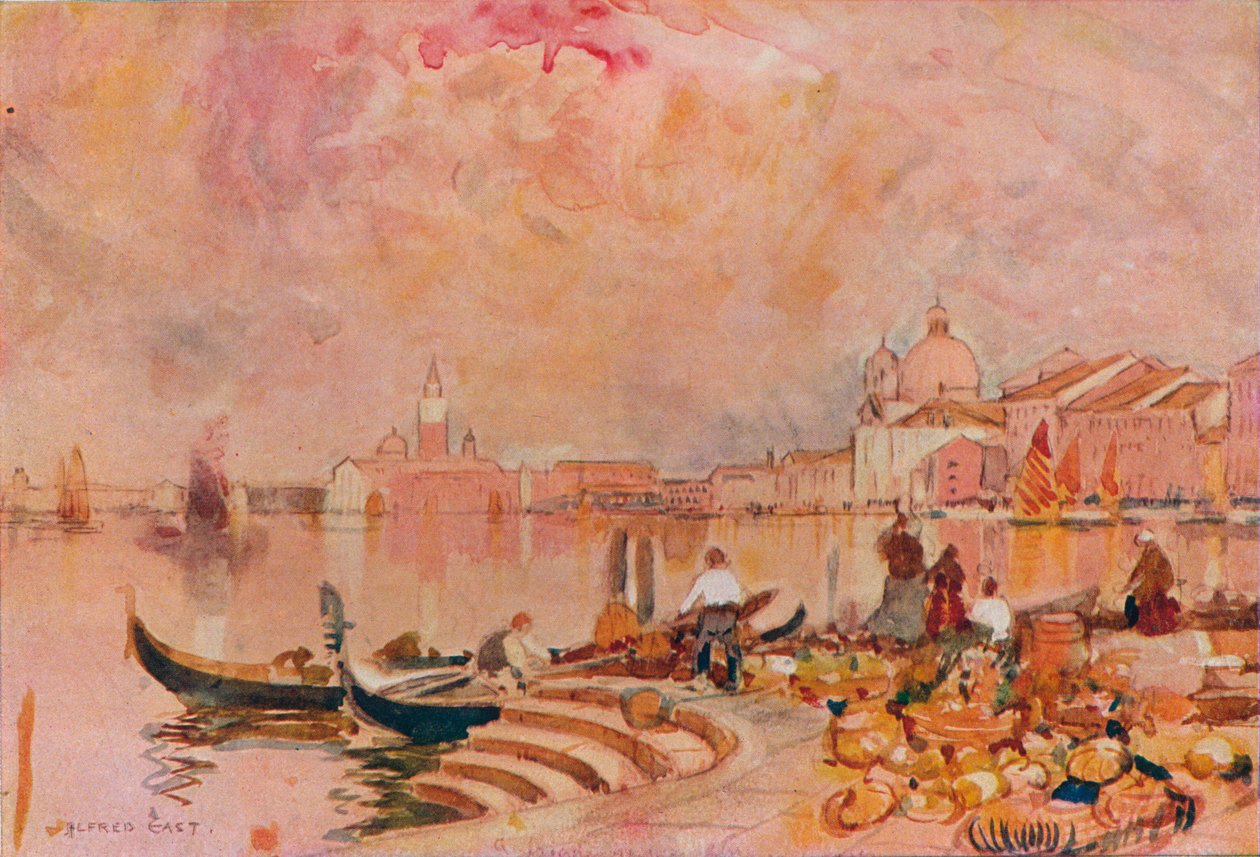 Abendglühen, Venedig, um 1895 von Alfred East