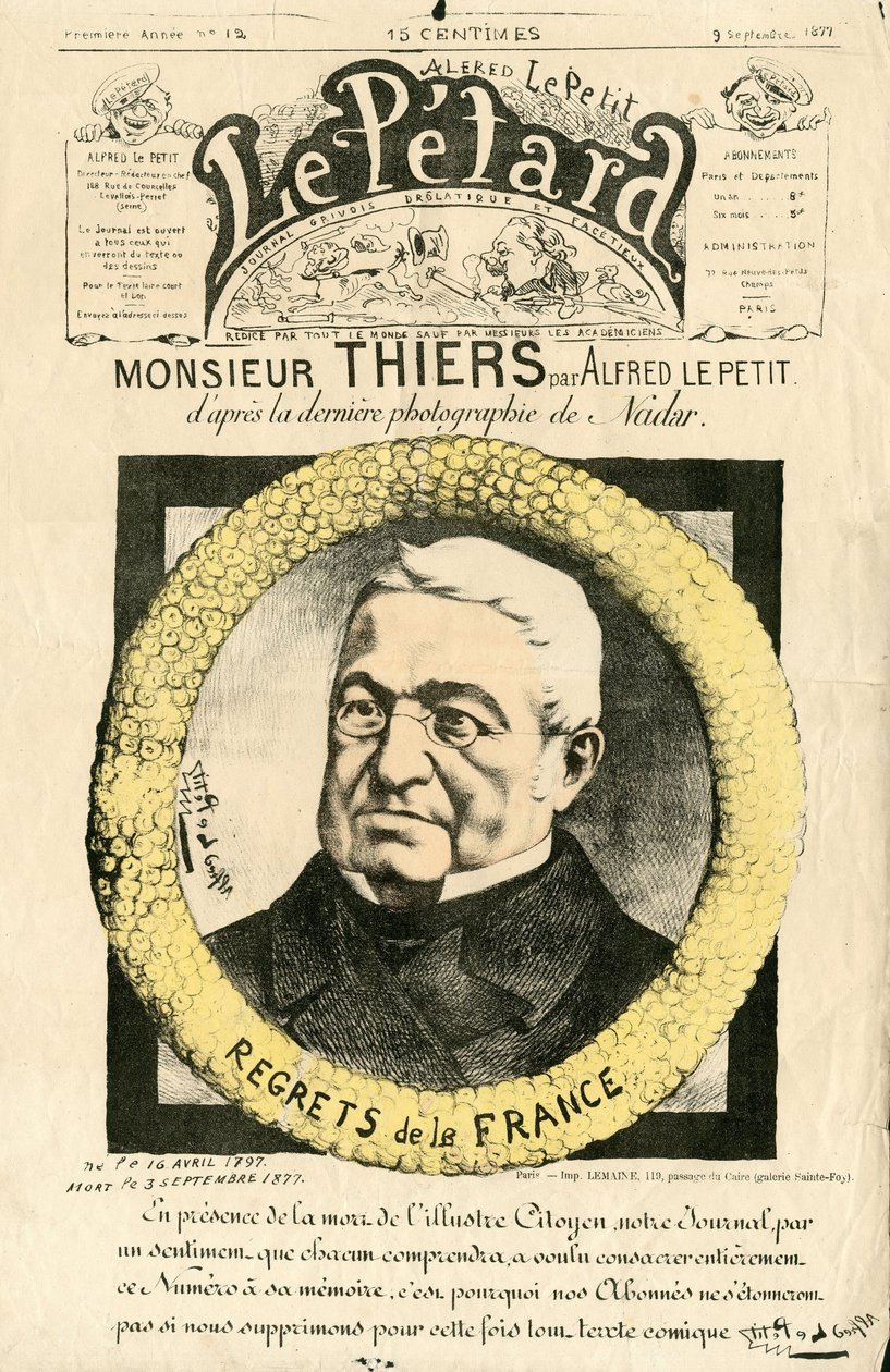 Titelblatt von „Le Pétard“ von Alfred Le Petit
