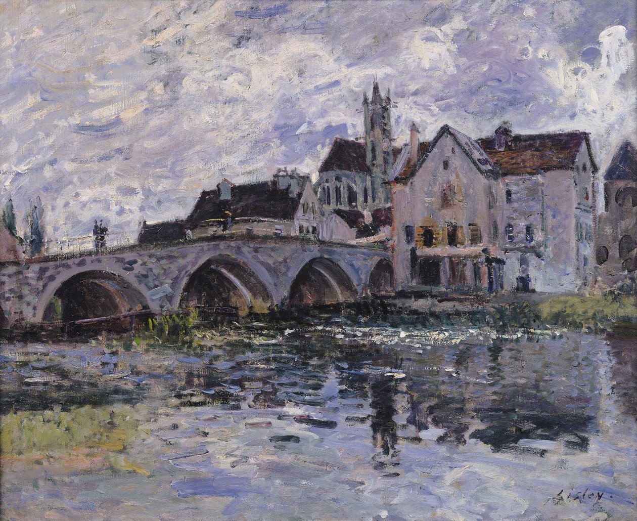 Die Brücke von Moret-sur-Loing, 1887 von Alfred Sisley